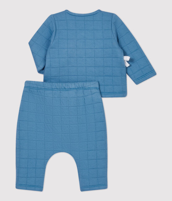 Babies' Padded Organic Cotton Clothing - 2-Pack POLOCHON blue