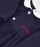 Babies' long-sleeved plain cotton dress with embroidered details on the collar SOIR
