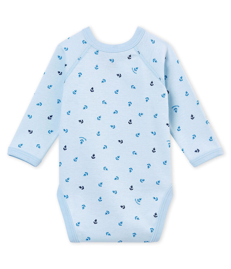 Newborn baby boy's long sleeved body FRAICHEUR blue/ALASKA blue