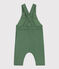 Babies' long dungarees in plain cotton PALMERAIE green