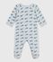 Babies' whale-print velour pyjamas suit with a zip CO2 /ADRIATIC