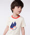 Children's short-sleeved printed cotton T-shirt AVALANCHE Ecru