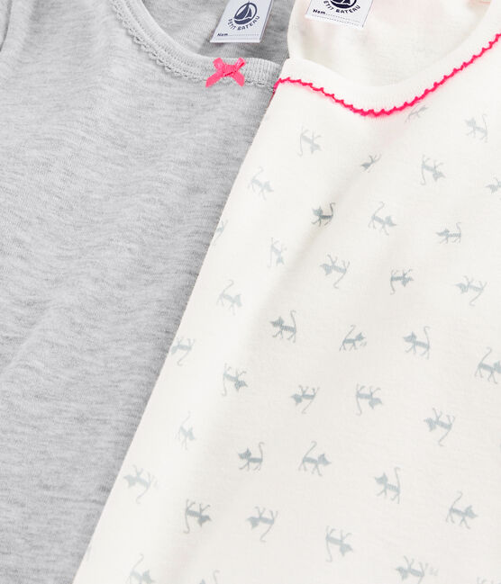 Girls' Cat Print Short-sleeved T-Shirt - 2-Piece Set variante 1