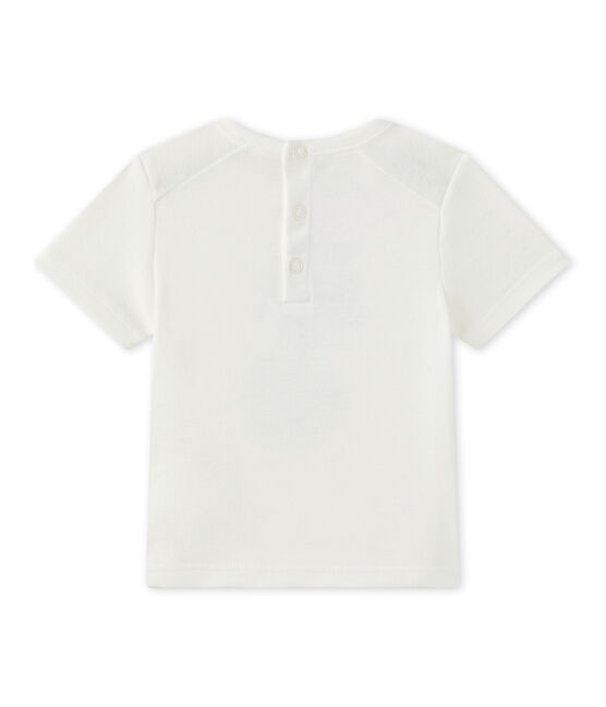 Baby boy's short-sleeved T-shirt MARSHMALLOW white
