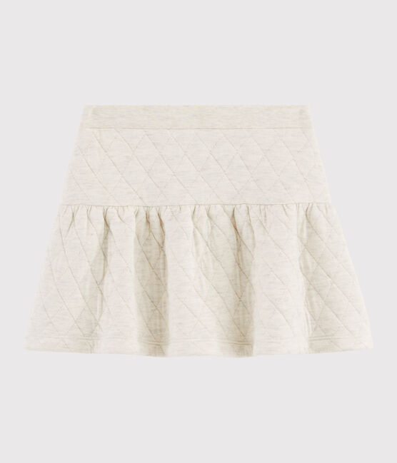 Girls' Quilted Tube Knit Skirt MONTELIMAR CHINE beige