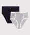 Women's high-waisted cotton and elastane pants - 2-Pack variante 1