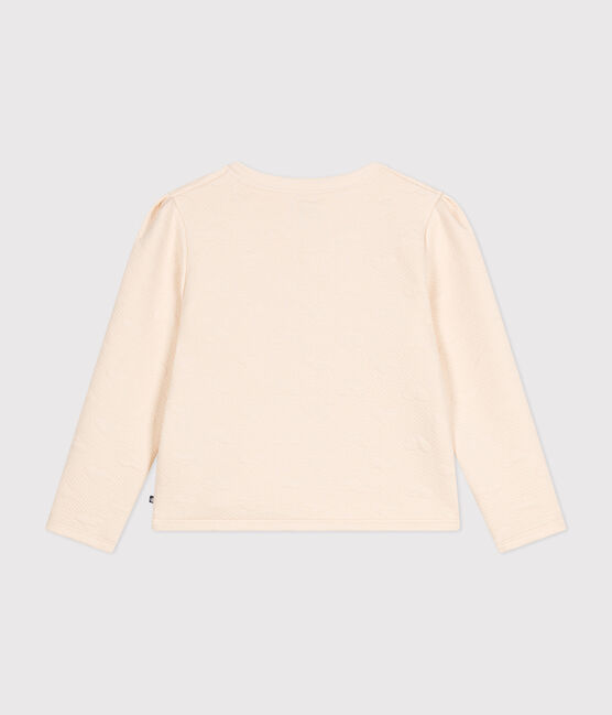 Girls' tube knit cardigan AVALANCHE Ecru