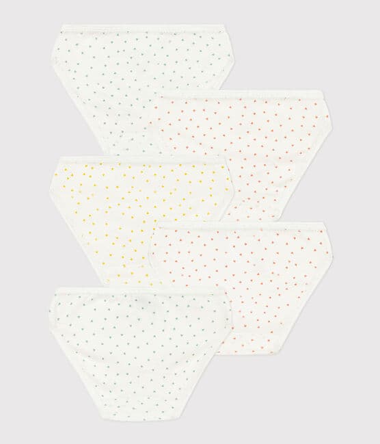 Girls' Mini Heart Patterned Cotton Briefs - 5-Pack variante 1