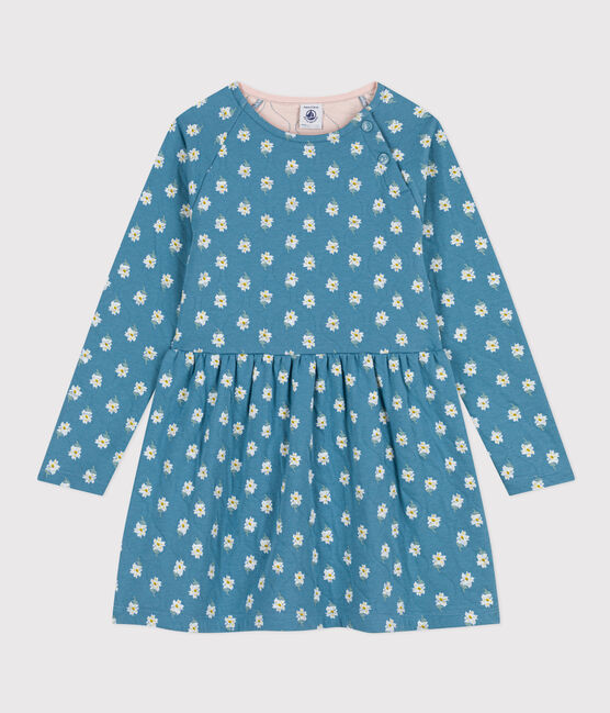Girls' long-sleeved floral tube knit dress POLOCHON /MULTICO