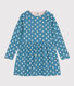 Girls' long-sleeved floral tube knit dress