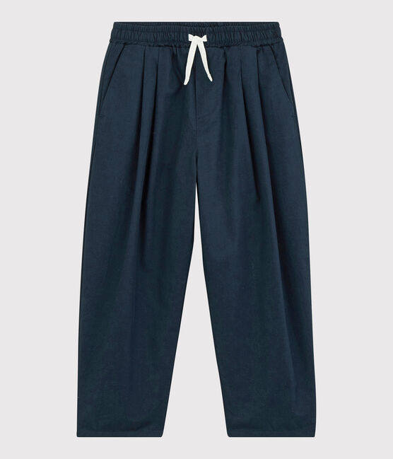 Boys' Comfy Cotton Serge Trousers SMOKING blue