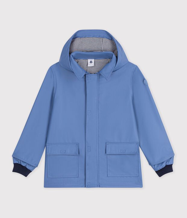 Children's plain iconic raincoat blue