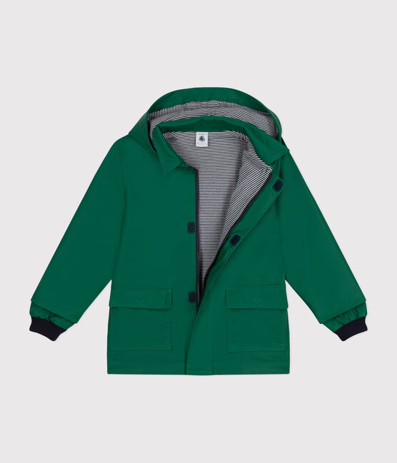 Children's unisex iconic recycled raincoat JARDIN green
