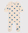 Babies' brushed fleece heart print pyjamas AVALANCHE blue/BEACH