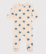 Babies' brushed fleece heart print pyjamas