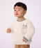 Babies' plain sherpa fleece MILK