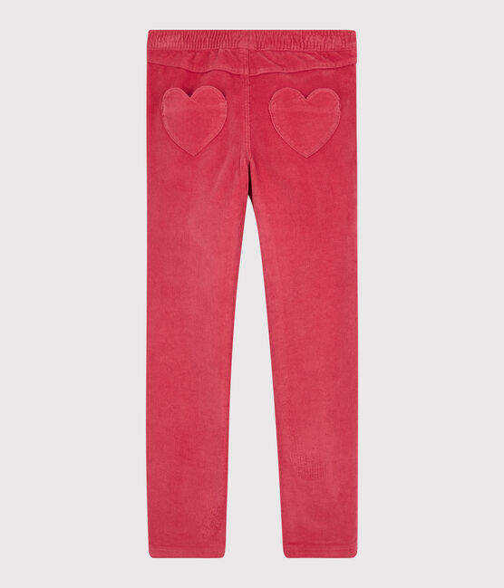 Girls' Velvet Trousers POPPY pink