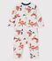 Babies' Fleece Animal Print Playsuit MONTELIMAR beige/MULTICO white