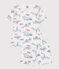 Children's short Paris print cotton pyjamas MARSHMALLOW white/MULTICO white