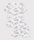 Children's short Paris print cotton pyjamas