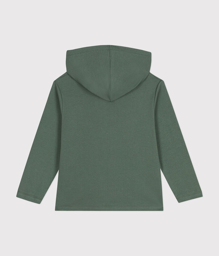 Boys' Cotton Rib Zip-Up Hoodie green