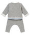 Baby boy's 3 piece jacquard tubic set SUBWAY grey/MULTICO white