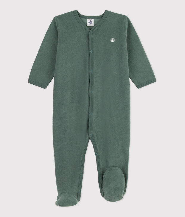 Babies' Terry Sleepsuit green