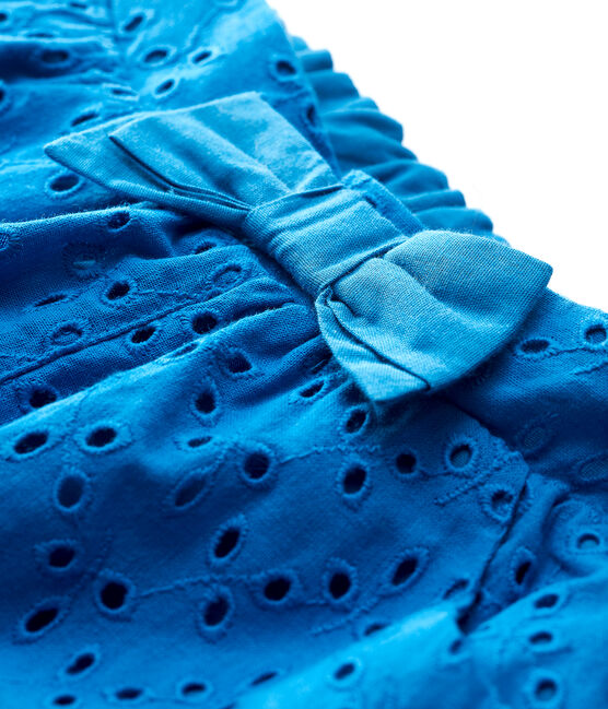 Baby Girls' Shorts with Eyelet Embroidery MYKONOS blue