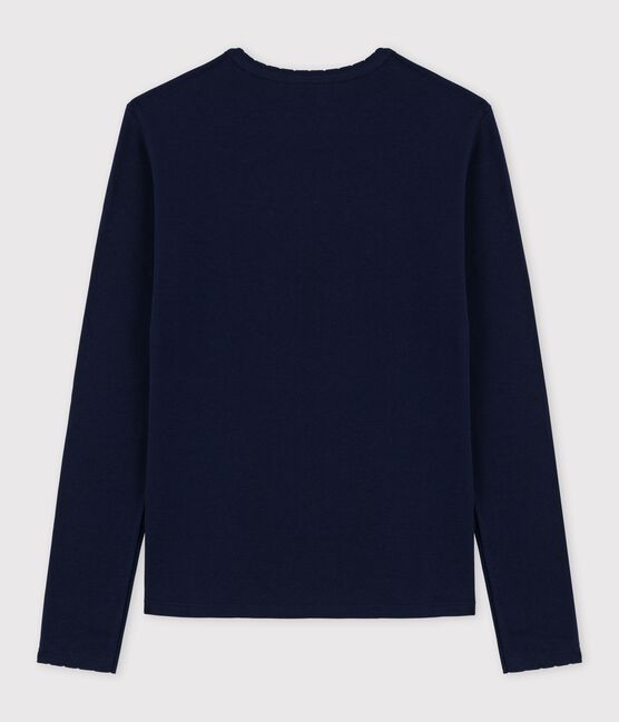Women's Iconic Cocotte Stitch Cotton T-Shirt SMOKING blue