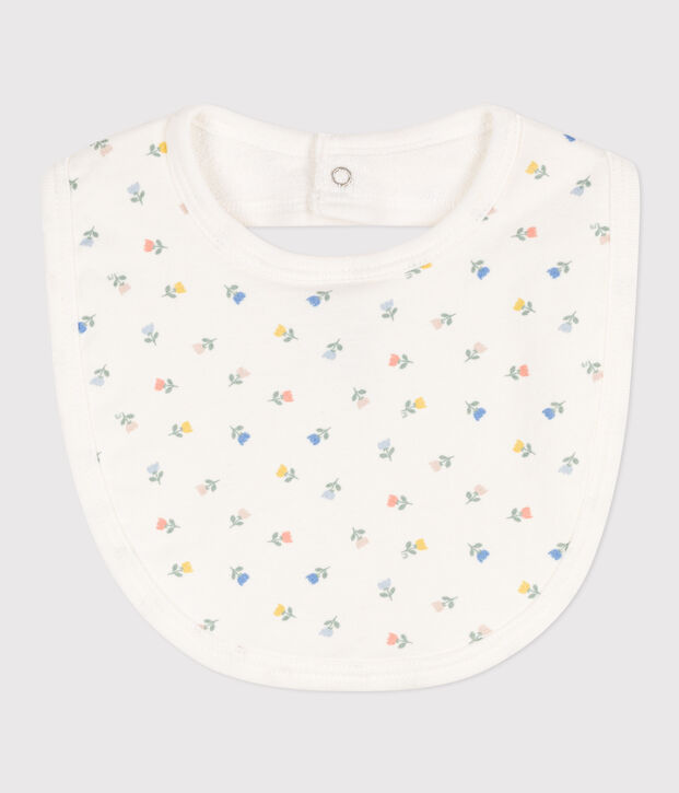 Printed Cotton Bib white/blue