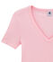 Women's original rib V-neck T-shirt BABYLONE pink