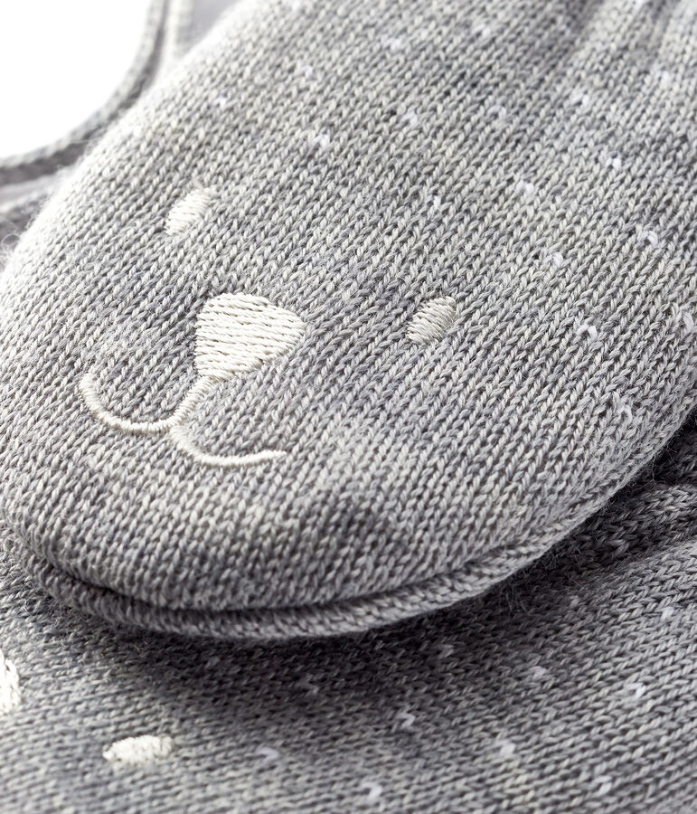 Baby's unisex fleece-lined mittens grey