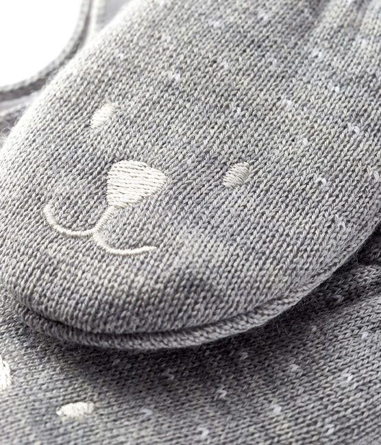 Baby's unisex fleece-lined mittens SUBWAY CHINE grey