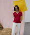Women's Iconic Cotton V-Neck T-Shirt PEPS red