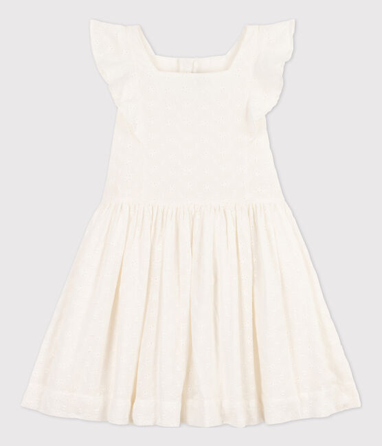 Girls' Eyelet Embroidery Dress MARSHMALLOW white