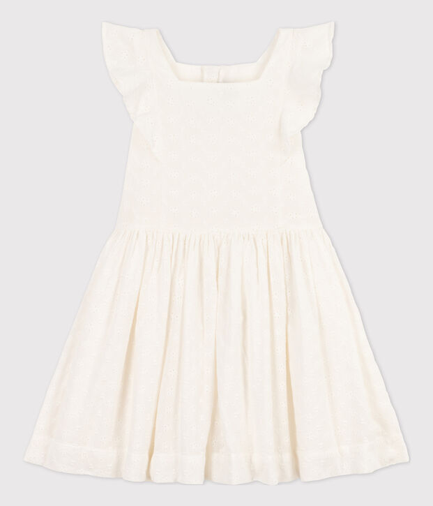 Girls' Eyelet Embroidery Dress white