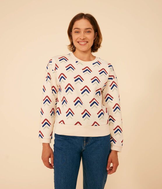 Women's Fleece Sweatshirt AVALANCHE white/MULTICO