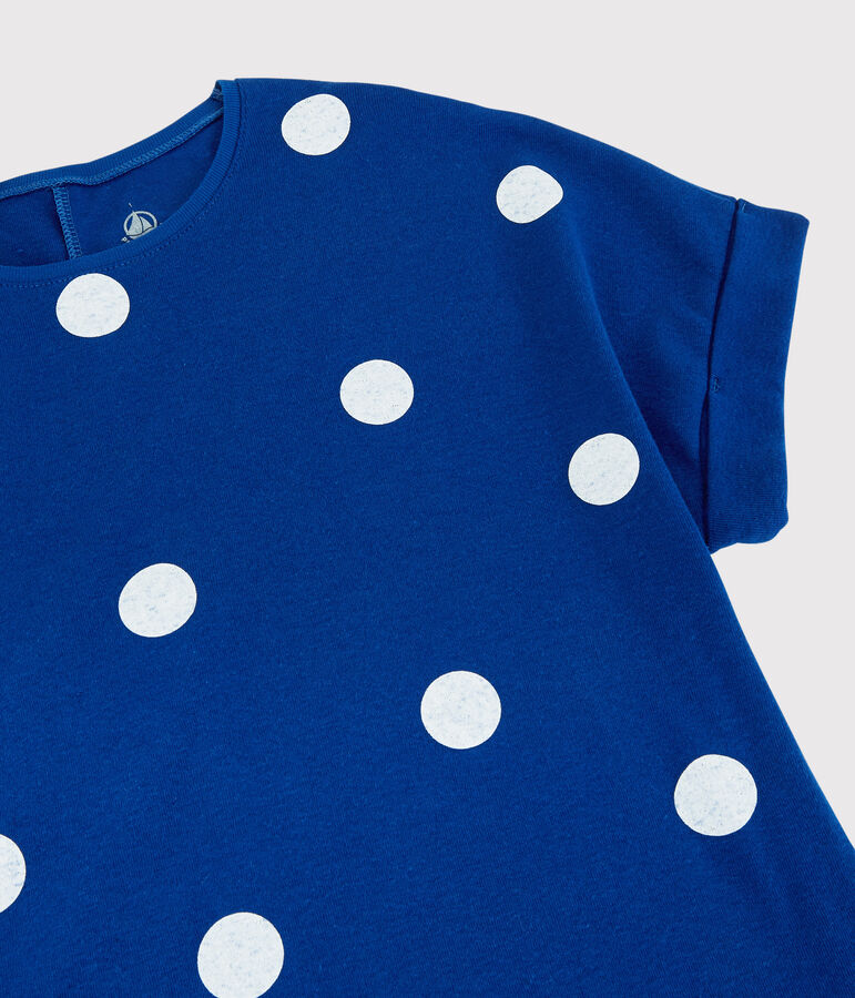 Women's Linen and Cotton Blend T-Shirt blue/white