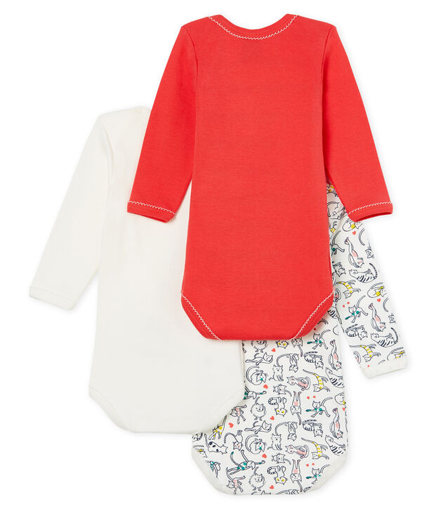 Baby Girls' Long-Sleeved Bodysuit - 3-Piece Set multicolor