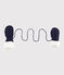 Babies' Polyester Microfleece-Lined Mittens SMOKING blue