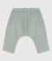 Babies' Plain Organic Cotton Gauze Harem Pants HERBIER green