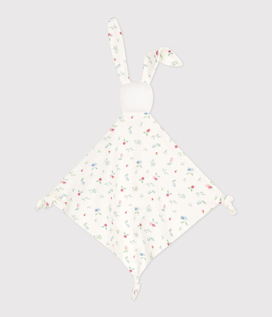 Babies' printed cotton comforter MARSHMALLOW white/MULTICO white