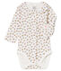 Newborn Baby Girls' Long-Sleeved Ribbed Bodysuit