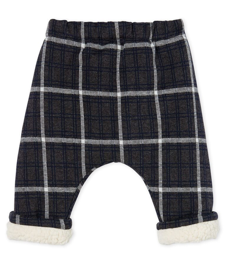 Baby Boys' Checked Sherpa Lined Trousers grey/multicolor