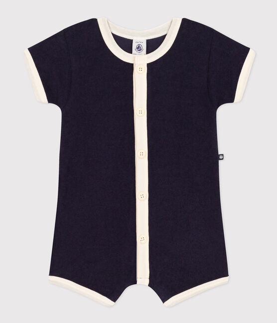 Babies' Terry Short Playsuit SMOKING blue
