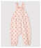 Baby Girls' Printed Fleece Dungarees FLEUR pink/MULTICO white