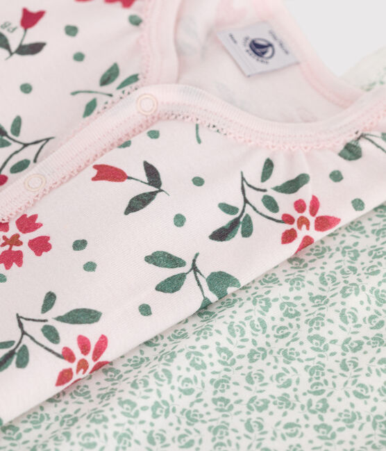 Babies' short floral cotton jumpsuits - 2-Pack variante 1