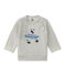 Baby boy's cotton fleece sweatshirt BELUGA CHINE grey