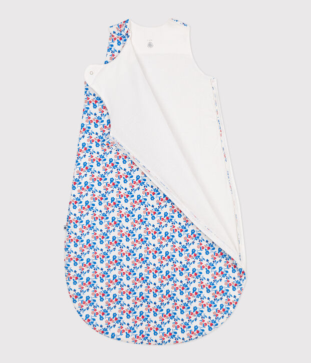 Babies' floral cotton 2 TOG sleeping bag white/multicolor