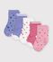 5 pairs of babies' cotton socks with a heart print multicolor